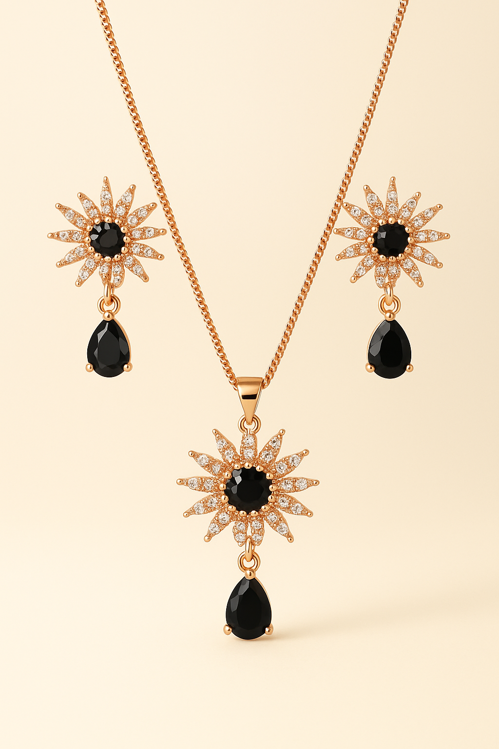 Midnight Blossom Jewelry Set