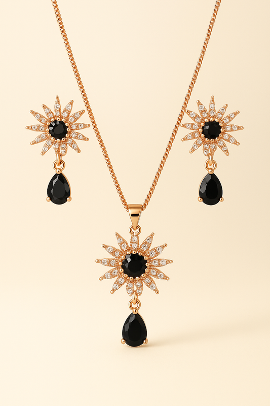 Midnight Blossom Jewelry Set