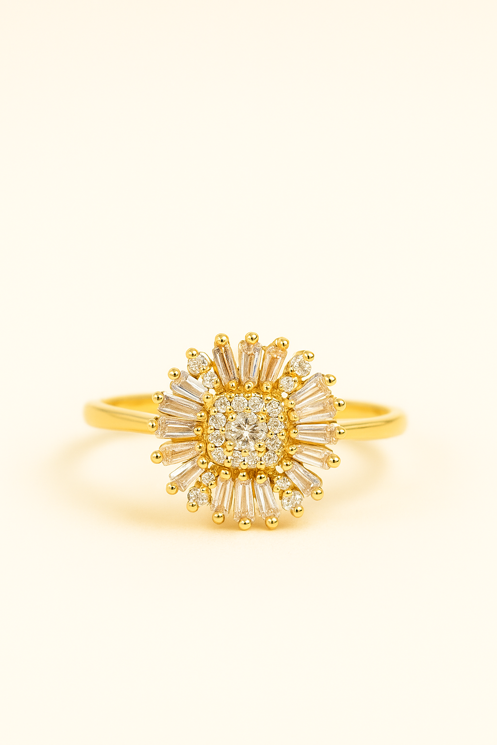 Sunburst Stone & Crystal Ring